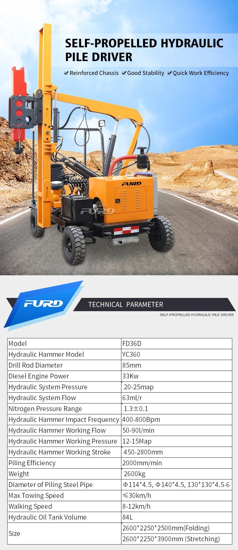 Low Price Hydraulic Pile Driver and Post Hole Digger