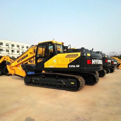 Hyundai 225lvs Crawler Excavators with New Design 22 Tons Excavator for Sale