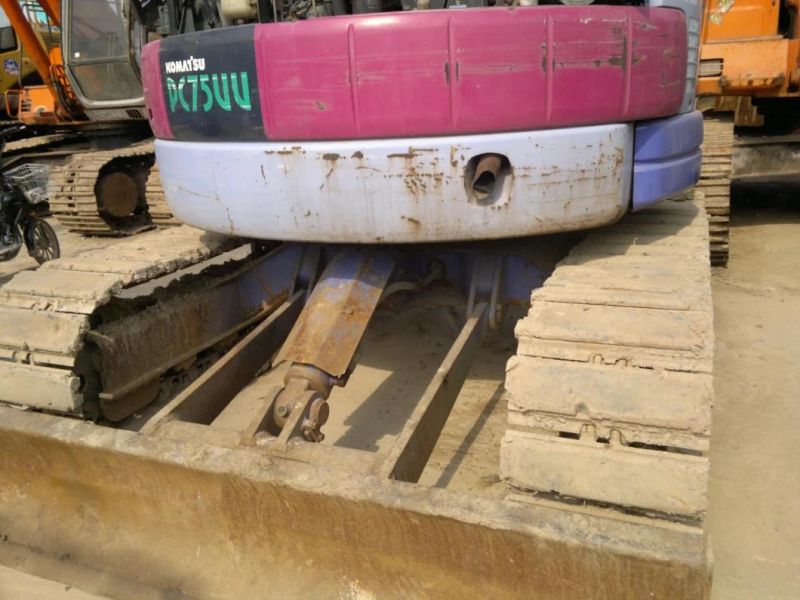 Japan Original Rubber Track 7t Used Komatsu PC75uu Excavator