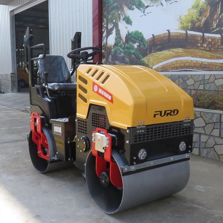 New Type Hydraulic Double Drum 1 Ton Ride on Vibratory Road Roller
