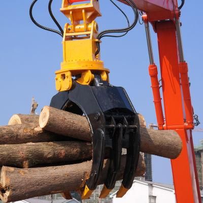 Material Handler with Muti-Tine Orange Peel Grab/ Clamshell Bucket/ Wood Timber Log Grab/ Lifting Magnet Devices