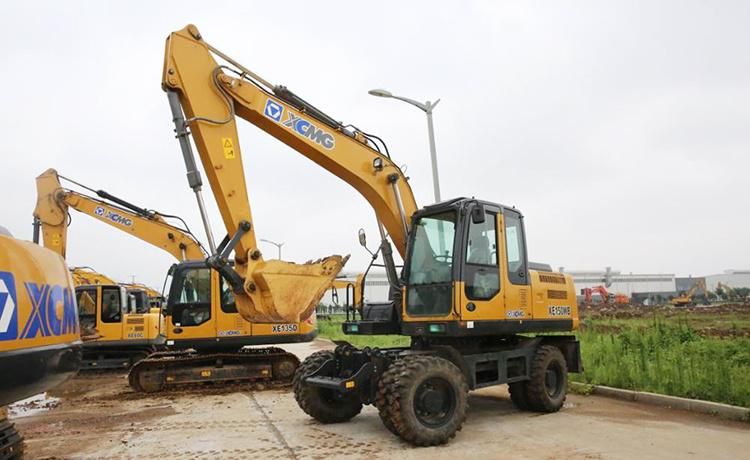 XCMG Official 15 Ton 0.58 Cbm Xe150wb New Hydraulic Wheel Excavator Machine Price for Sale