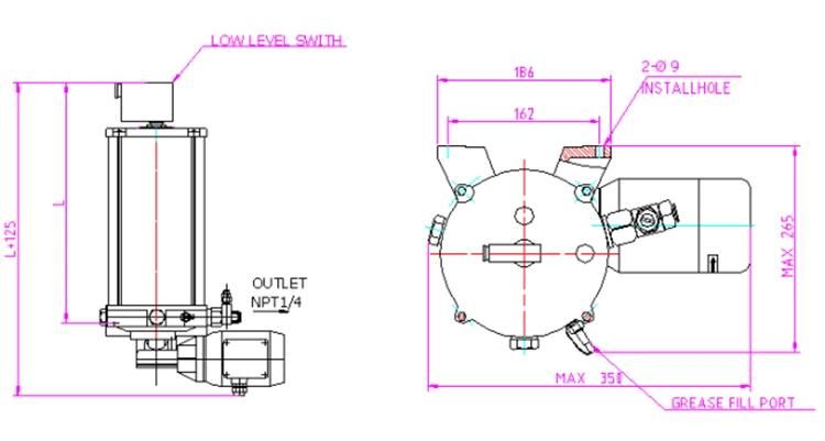 Auto Electric Lubricate Oil Injection Pump for Tower Crane Slewing Gear Ring