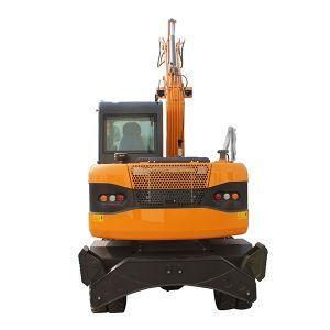 8t Hydraulic Mini Small Wheel Excavator for Sale