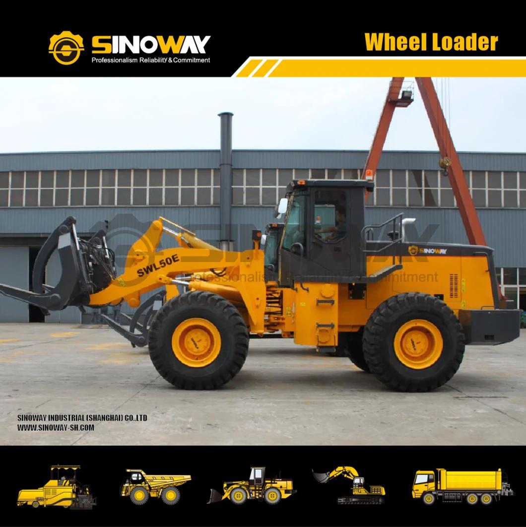 5 Ton Front End Loader Swl50e Wheel Loader with Shovel Bucket