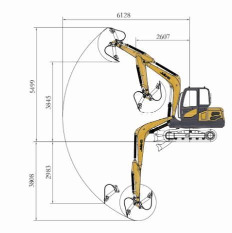 6.5 Ton Small Digger Hydraulic Crawler Excavator Mini Excavator with 0.21cbm Bucket