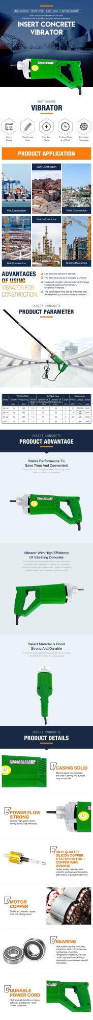 Small Mini Electric Hand Held Portable Handy Electric Concrete Vibrator