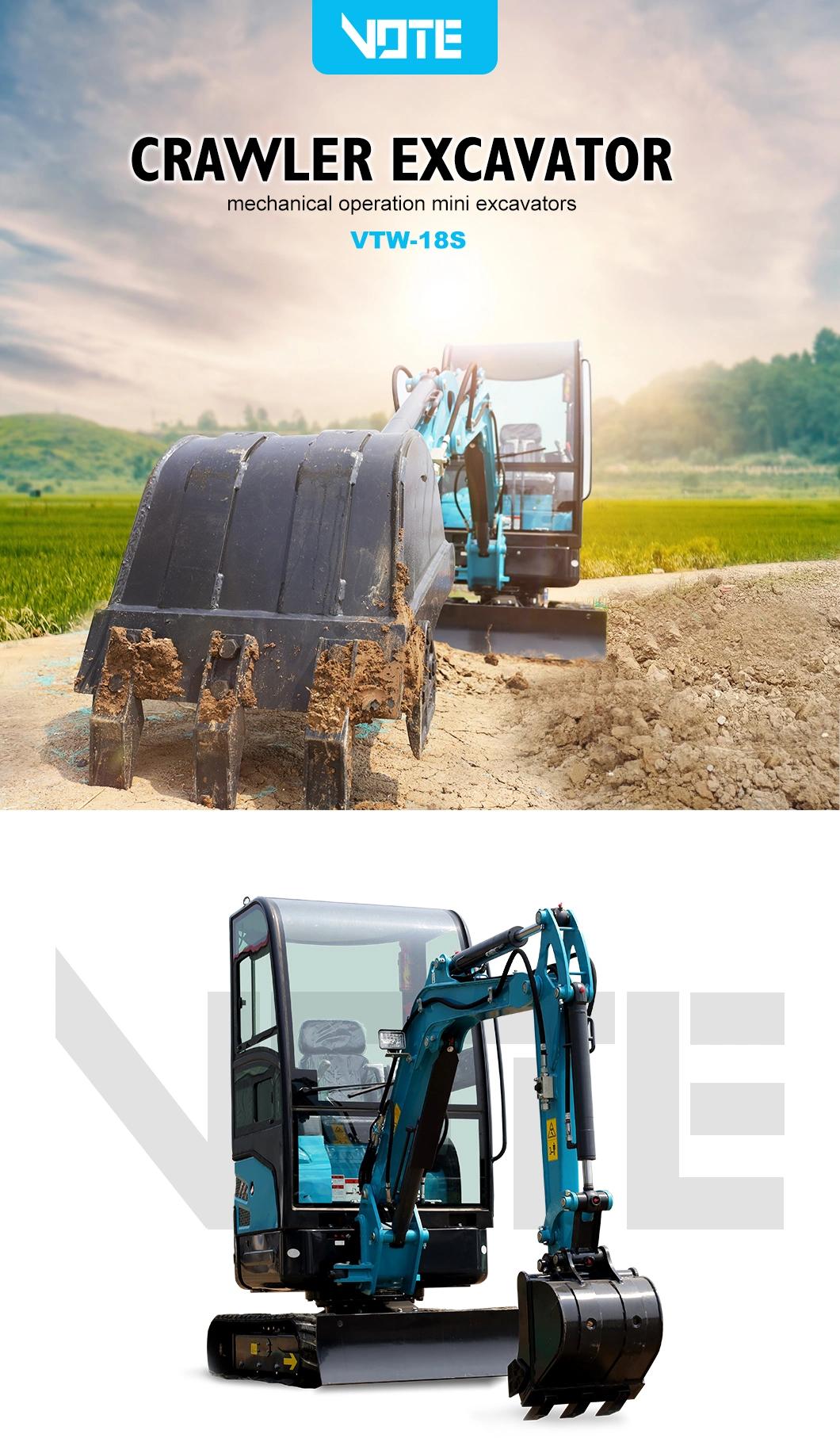 Import Hydraulic Mini Excavator Mini Excavator I Ton 1.2 Ton 1.5 Ton 1.8 Ton 2 Ton Mini Excavator for Sale