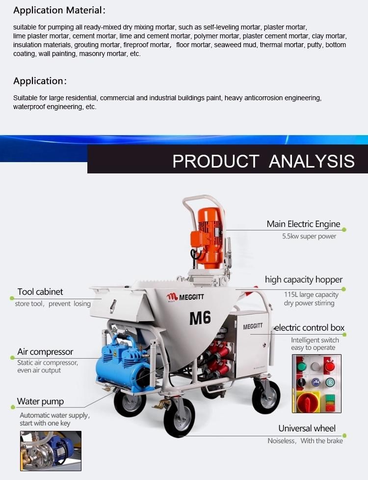 M6 Wall Spray Plastering Machine /Mortar Plastering Machine