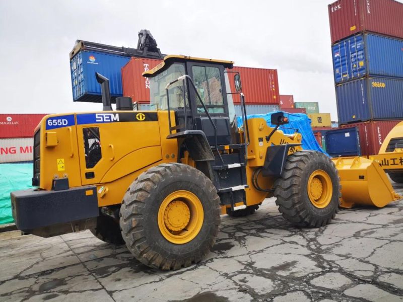 Sem655D China 5 Ton Articulated Mini Small Compact Tractor Front End Wheel Loader with CE