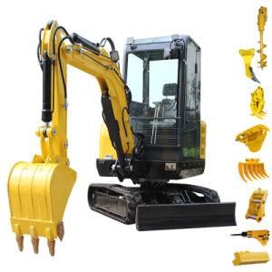 Free Shipping! 3000kg Hydraulic Digger 1000kg Hydraulic Mini Excavator with Competitive Price