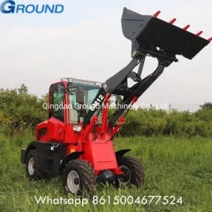 Durable Diesel Engine 1.2ton mini front end wheel loader with 0.6m3 bucket with CE