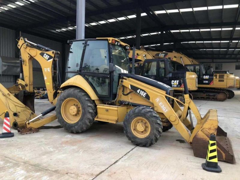 Used Caterpilla Cat416 Cat420 430 Backhoe Loader Excavator 4X4 Wheel Mini Towable Backhoe Loaders with Double Traction Caterpillar Backhoe 416