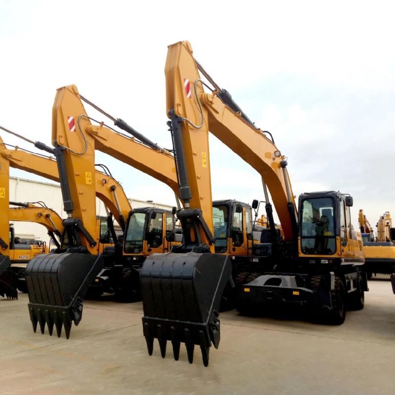 21 Ton Hydraulic Digger Excavator Xe210wb Wheeled Excavator