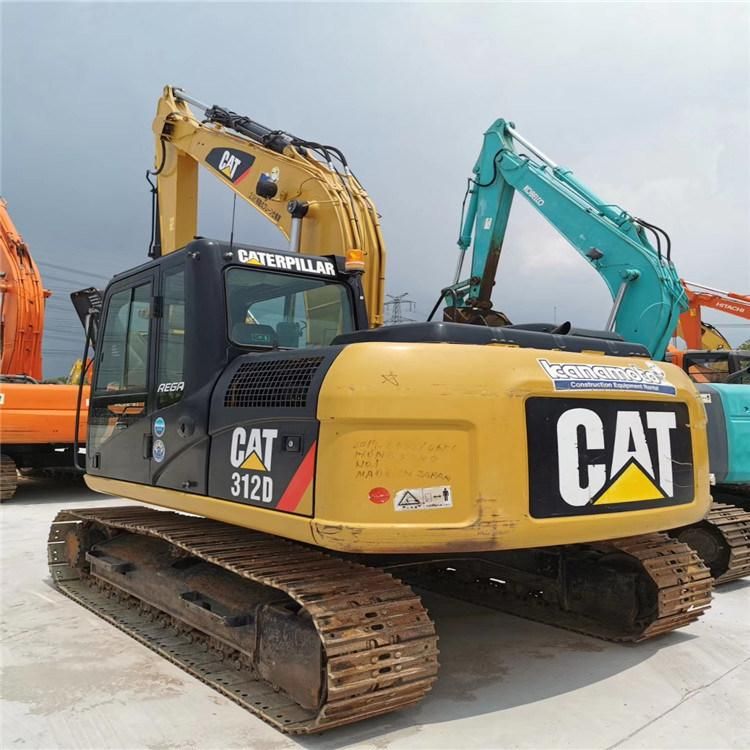 Cat312D Used Second Hand Running Crawler Excavator 12 Ton Construction Machinery Medium Excavators Excavadora Usada Excavatrice 312 313 315 318 Sale Doccasion