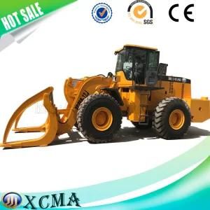High Quality 12 Tons Wood Clamping/ Log Grapples Wheel Loader for Logging