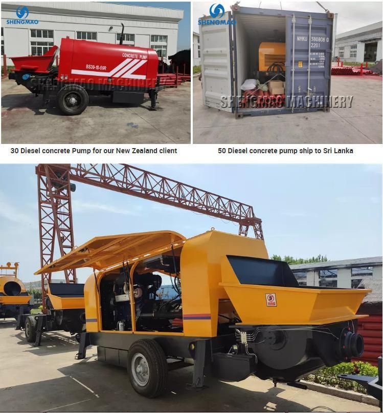 Small Mini Diesel Concrete Trailer Pump Building Construction Tools and Equipment for Building and Road Project in Philippines Thailand Russia New Zealand