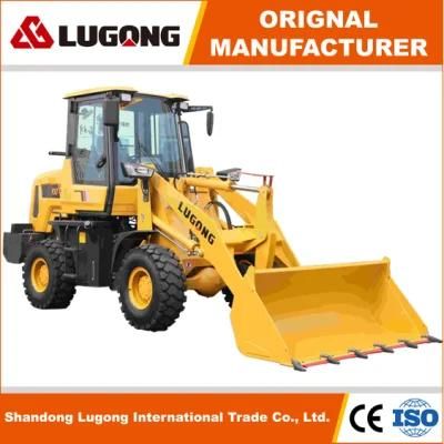 Lugong Mini Wheel Loader LG930 with Grass Fork for Farm/Agriculture