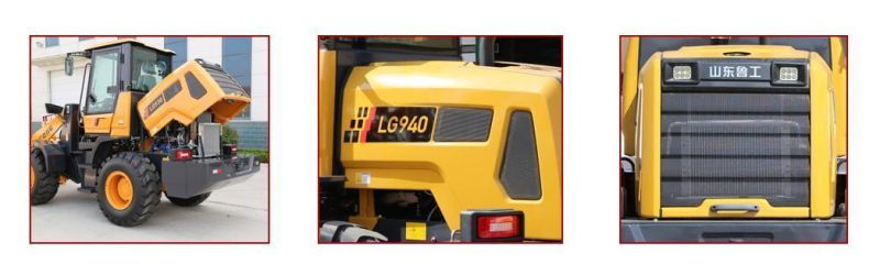 CE Approved 2ton Lugong LG938 Hand Operated Loaders with Log Grapple for Log Clamp Wood