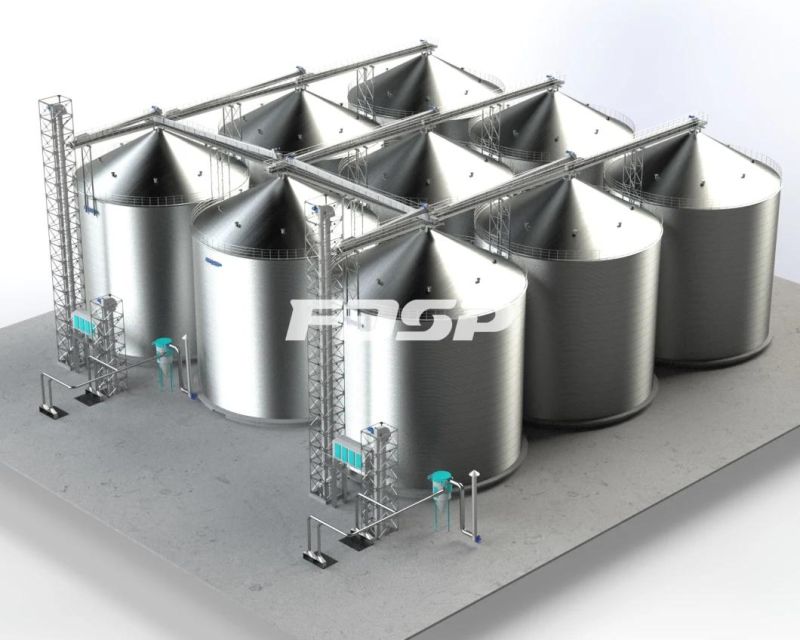 Strong Steel Corn Storage Silo with Basement