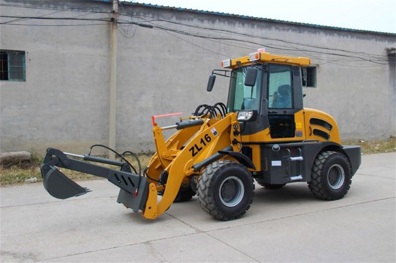 Euro V Engine Zl916 Construction Wheel Loader with Backhoe