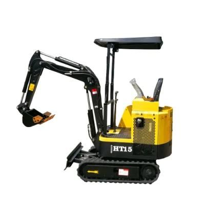 Hydraulic 1.5 Ton Mini Digger Ht15 Excavator Device Garden Farm Excavator Small Digger New Excavator