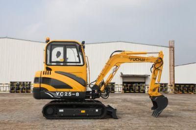 Yuchai Excavator 2.5 Ton Mini Hydraulic Excavator with Cabin (YC25-8)