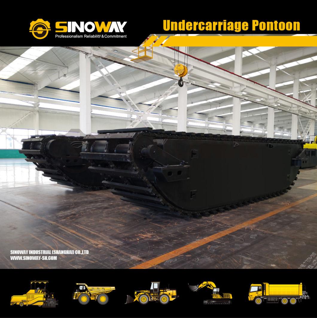 Hydraulic Amphibious Pontoon Undercarriage for Cat Hitachi Komatsu Doosan Amphibious Excavator