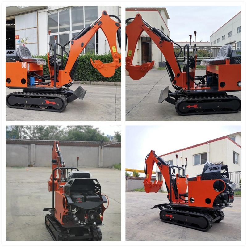 Rubber Track Crawler Excavator Mini Excavator 0.8t, 1.5t Cheap Farm Digging Machine for Sale in Europe