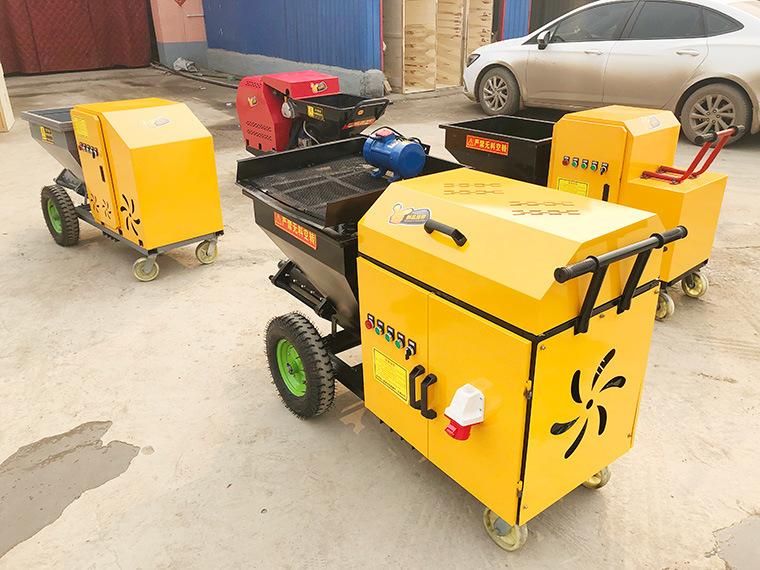 Construction Coating Putty Electrical Diesel Automatic Plastering Spray Mortar Spraying Machine