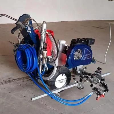Hand-Push Cold-Plastic Airless Road Line Striper with External-Mixing Application