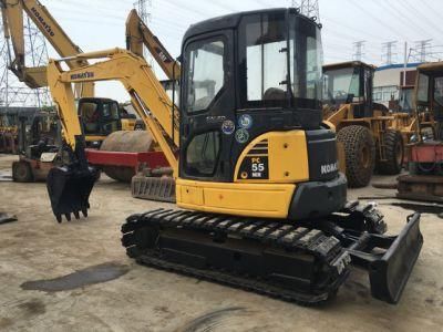 Used Japan Made 5t Komatsu PC55mr PC50mr Rubber Track Mini Crawler Hydraulic Excavator