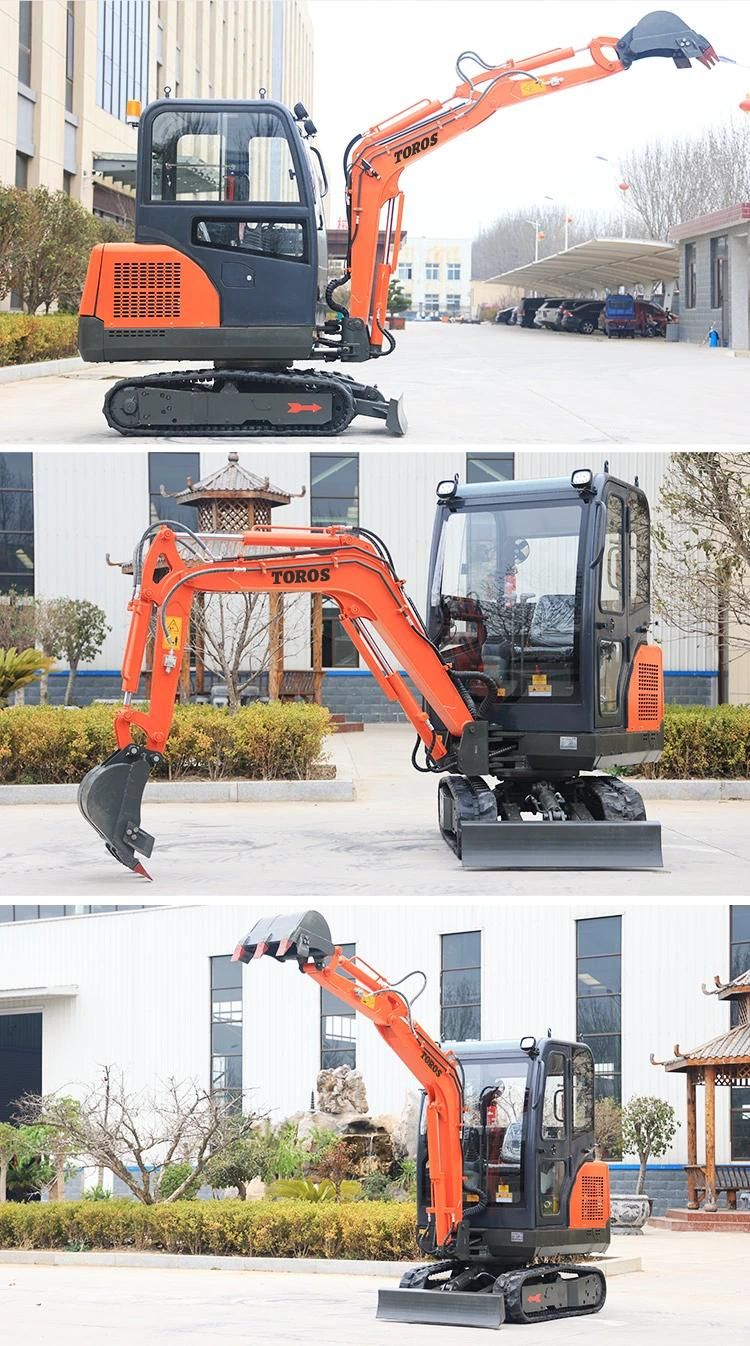 Free Shipping 1 2 Ton Mini Excavator Micro Mini Digger 1.5 Ton Small Hydraulic Crawler Excavator for Sale