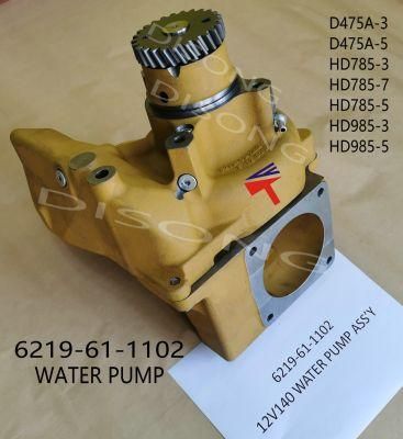 Water Pump 6215-61-1501 6219-61-1102 for Buildozer D475A Dumptruck HD785 HD985 Engine 12V140