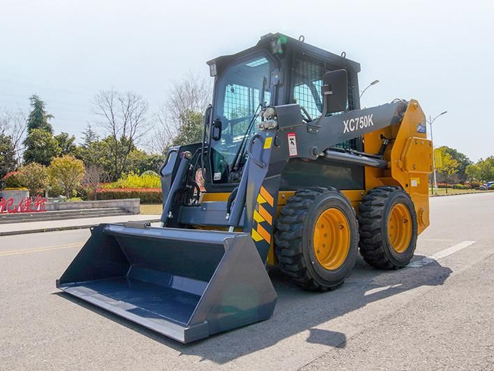 Popular Market Xc760K Mini Skid Steer Loader 61.3kw with 0.6 M3 Bucket Capacity