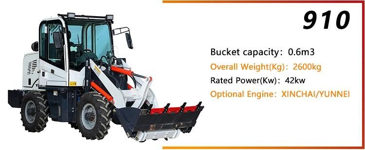 Brand 0.8ton Telescopic Mini Loader with Cummins Engine, Power 42kw