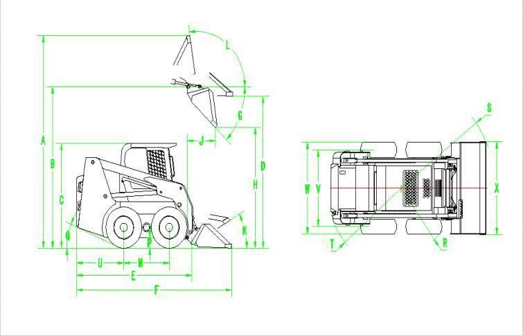 E-Tech Mini Skidsteer Front Loader Et100 Tracked Skid Steer Loader