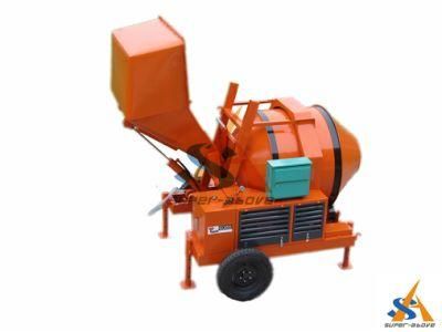 Self-Loading Concrete Mixer by Diesel Engine