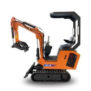 China Factory Price 0.8ton Mini Digger Excavator Machine with Rubber Track