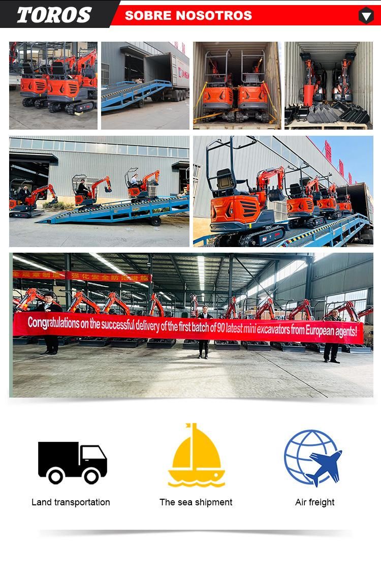 Household Use Tailless Excavators 1 Ton 1.5 Ton Small Digger Hydraulic Crawler Mini Excavator