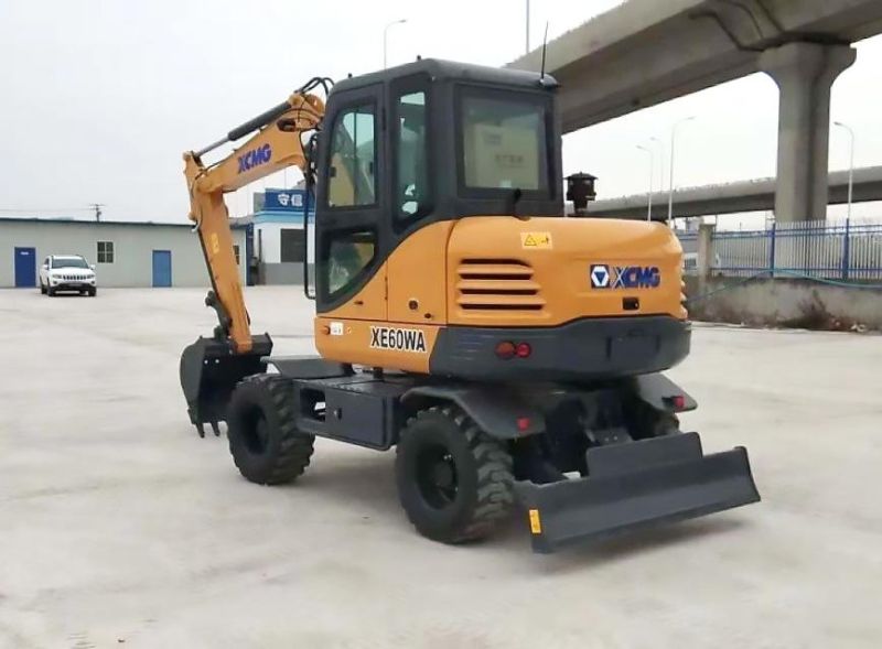 XCMG Official Bucket Wheel Excavator Xe60wb 6ton Mini Wheel Excavator in China