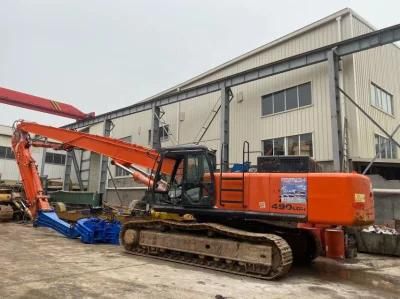 16.8-Meter Long 45-50ton Excavator Pile Driving Arm Has a Pile Driving Hammer Depth of 6-15-Meter for Sk460