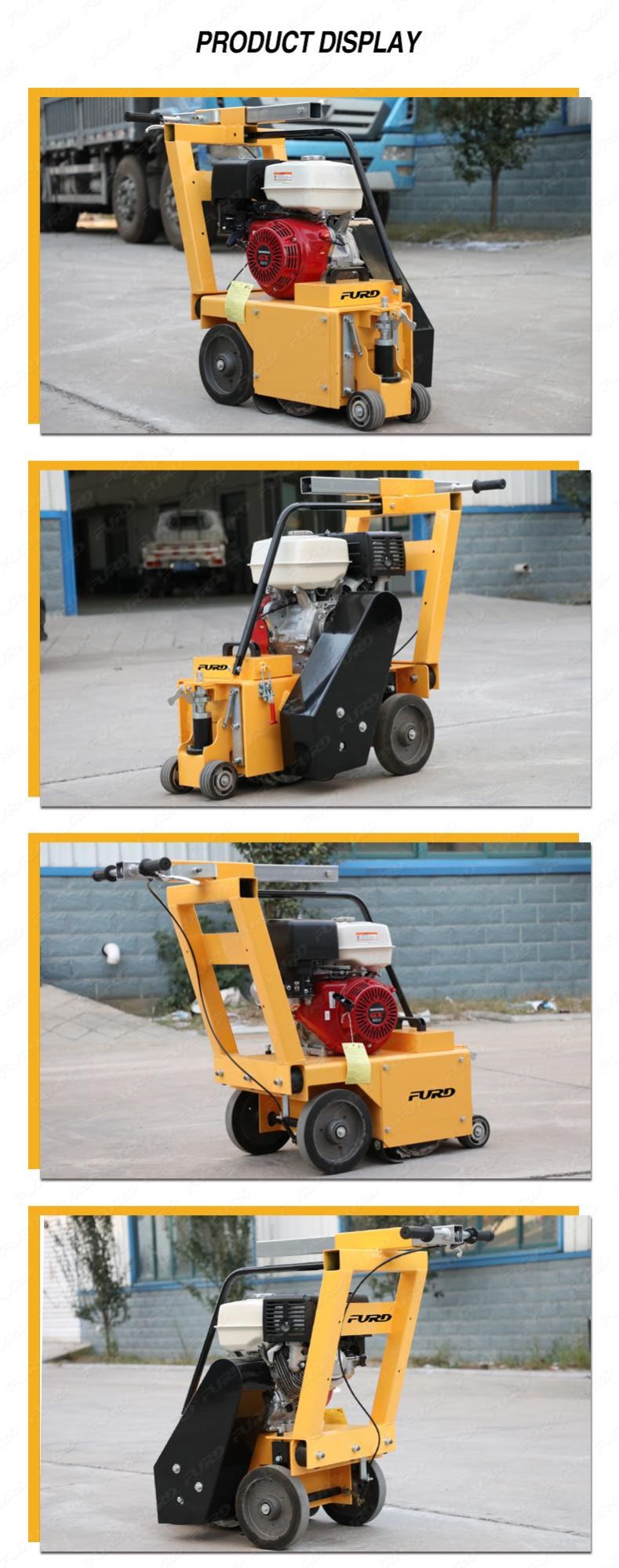 Road Milling Machine Portable Mini Walk-Behind Concrete Road Milling Machine