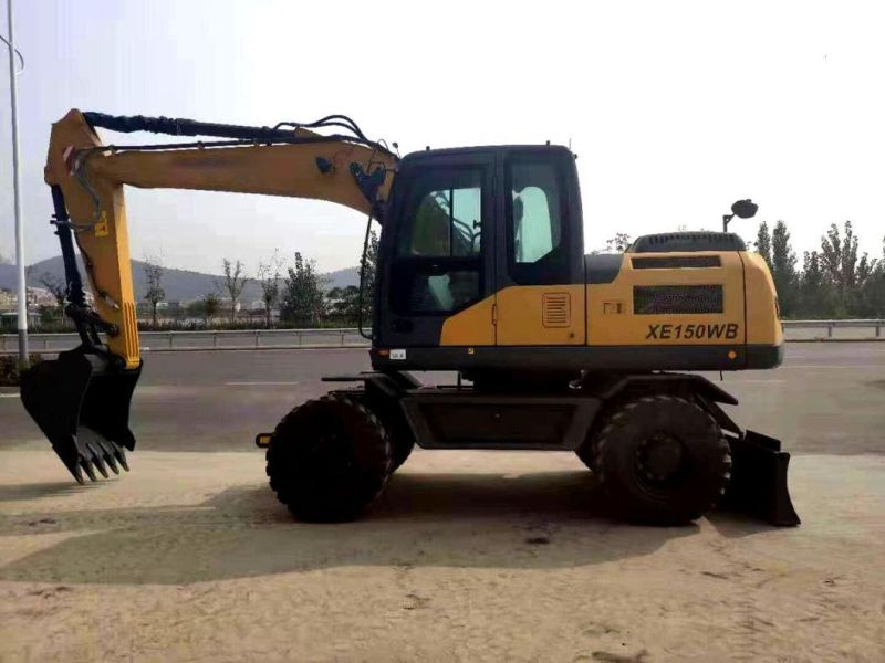China Hydraulic Excavator 6 Ton Mini Wheel Excavator Xe60wa