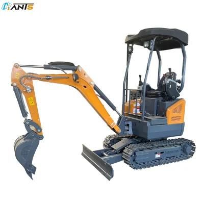 2022 New Kubota Engine Mini Excavator Prices 0.8 Ton 1 Ton 2 Ton Compact Digger with Cabin for Sale