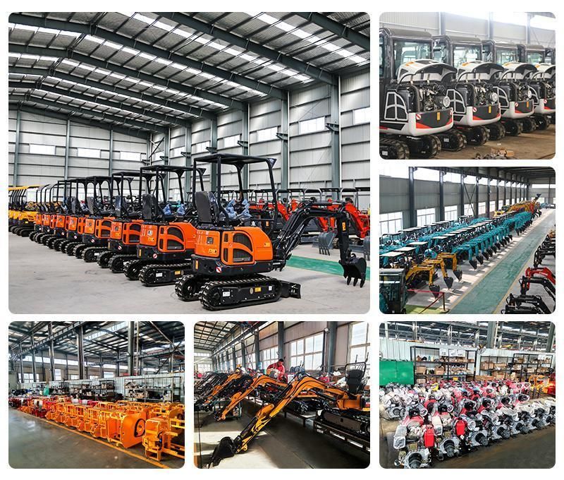 CE ISO 1.8 Ton Hot-Sell Mini Digger, with Hammer, Auger, Grapple for Choice Cheap Rubber Tracked Hydraulic Crawler Small Mini Excavator 5% Discount Price