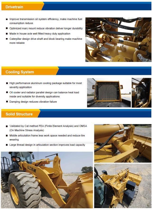 Rated Load 6000kg Payloader Sem Brand Loader for Sale