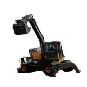 Factory Supply Walking Type Small Wheel Excavator for Sale