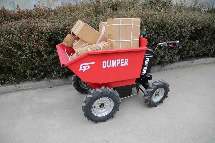 Free Shipping China Battery Garden Construction ATV Electric Four-Wheel Mini Truck Hand Dumper 300kg for Sale