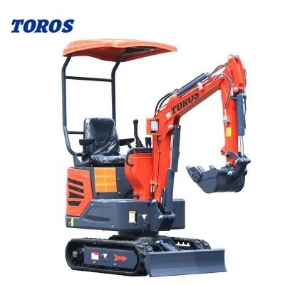 0.6ton 0.8ton 1ton 1.8 Ton 4ton Hydraulic Small Home Use Garden Rubber Track Crawler Mini Bagger/ Digger/ Excavator